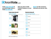 Tablet Screenshot of anonvote.com